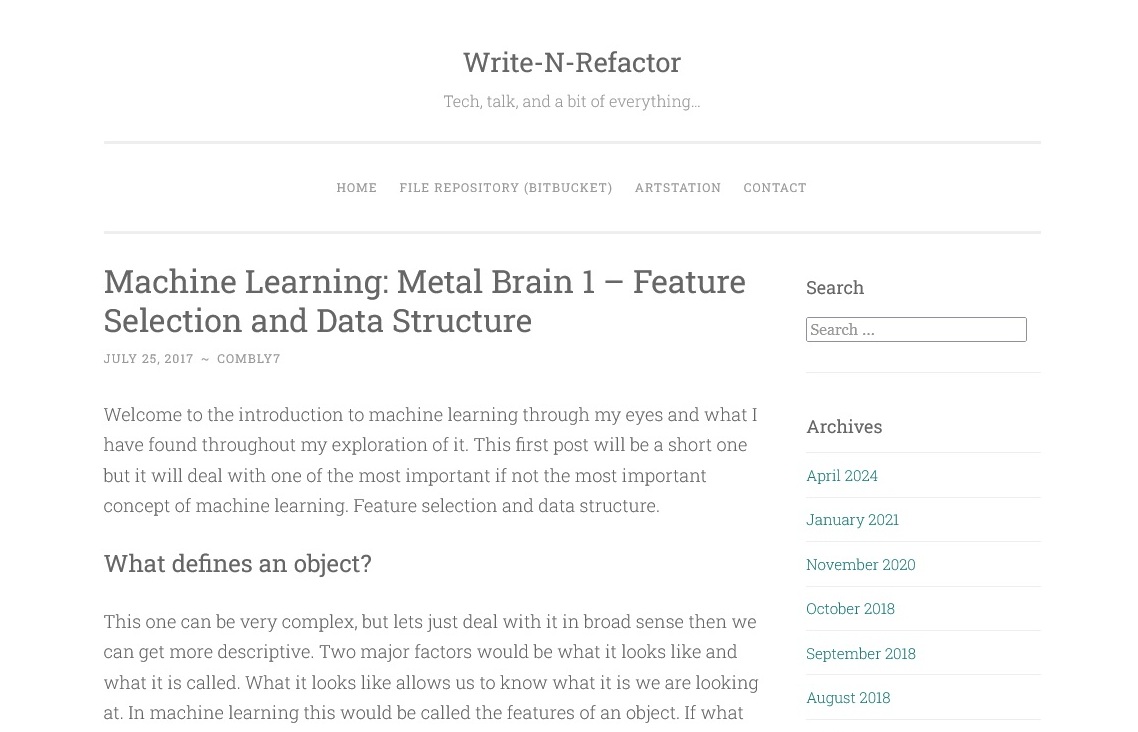 Screenshot of Machine Learning Metal Brain 1